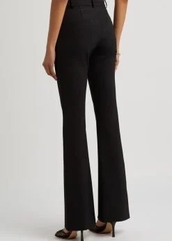Hibiscus flared-leg trousers