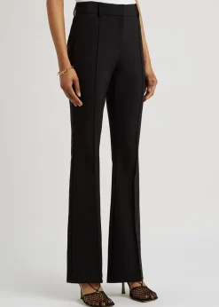 Hibiscus flared-leg trousers