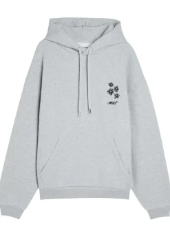 Hibiscus hooded cotton-blend sweatshirt