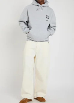 Hibiscus hooded cotton-blend sweatshirt