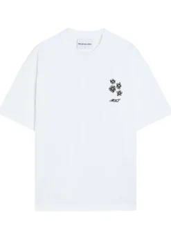 Hibiscus printed cotton T-shirt