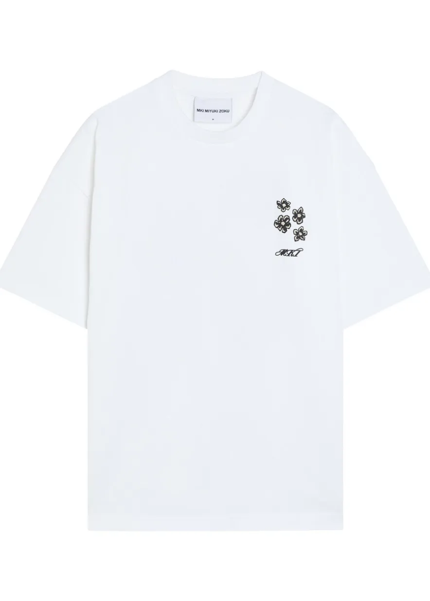 Hibiscus printed cotton T-shirt