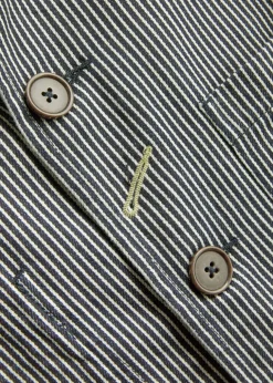 Hickory striped cotton overshirt