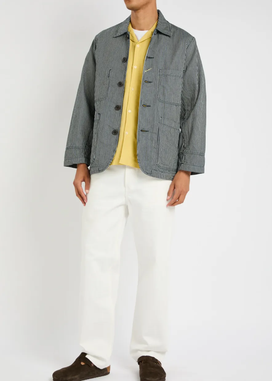 Hickory striped cotton overshirt