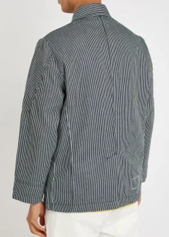 Hickory striped cotton overshirt