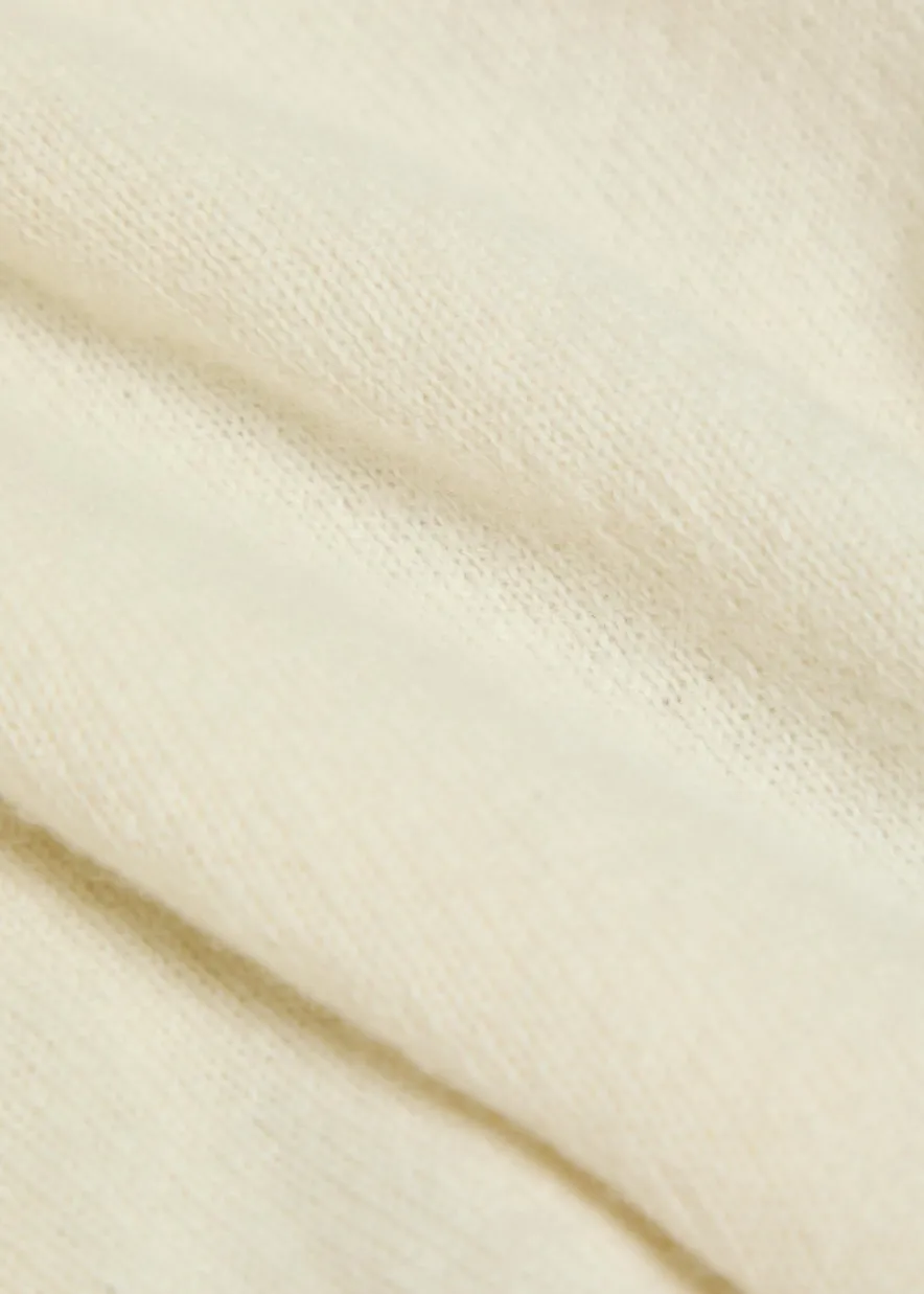 Highland wool and cashmere-blend polo top