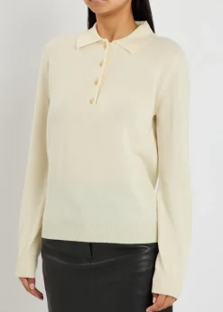 Highland wool and cashmere-blend polo top