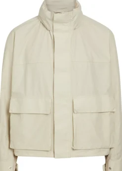 High-neck cotton parka jacket