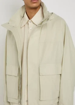 High-neck cotton parka jacket