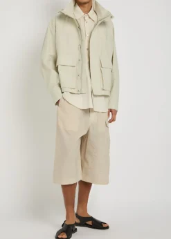 High-neck cotton parka jacket