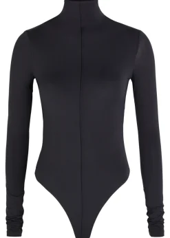 High-neck stretch bodysuit