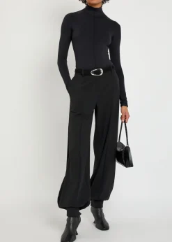 High-neck stretch bodysuit