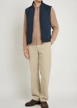 High-neck stretch-shell gilet