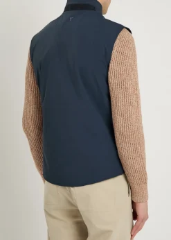 High-neck stretch-shell gilet
