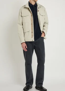 High-neck woven jacket