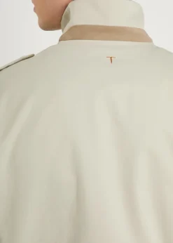 High-neck woven jacket