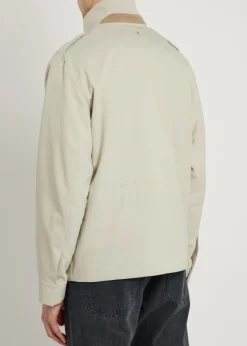 High-neck woven jacket