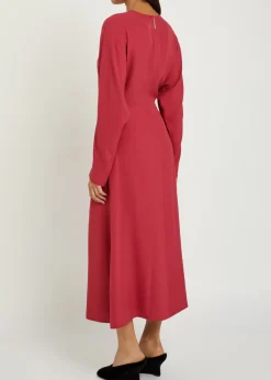 Hills cut-out crepe midi dress