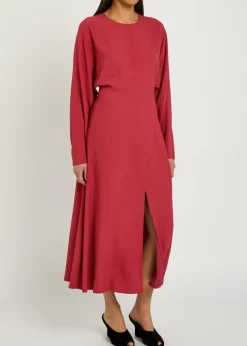 Hills cut-out crepe midi dress