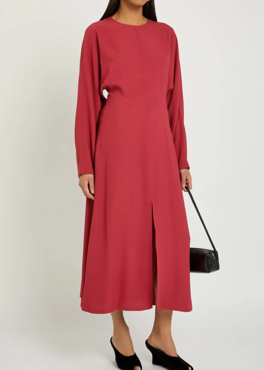 Hills cut-out crepe midi dress