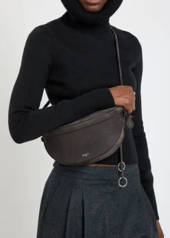 Hip East West grained nubuck cross-body bag
