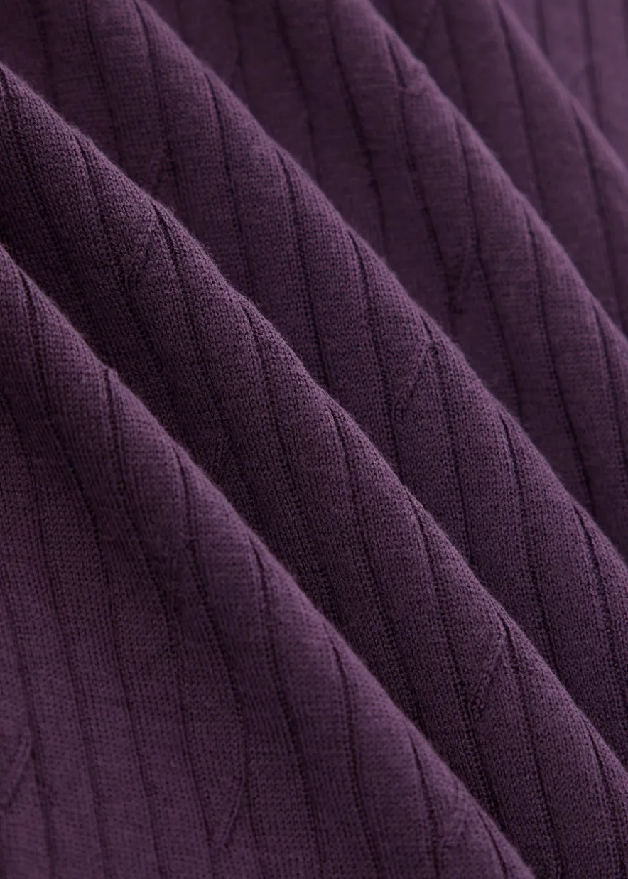 Hodson ribbed merino wool polo shirt