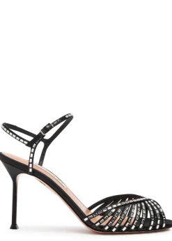 Hold Me Crystal 85 embellished satin sandals