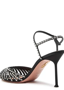 Hold Me Crystal 85 embellished satin sandals