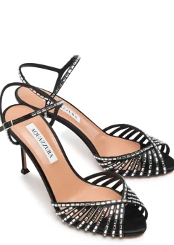 Hold Me Crystal 85 embellished satin sandals