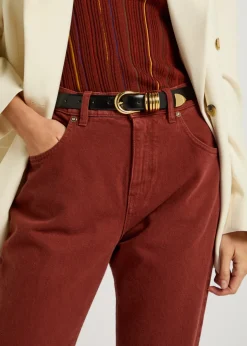 Hollyhock leather belt