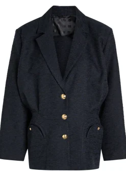 Honeybelle textured cotton-blend blazer