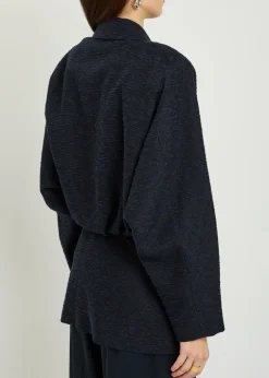 Honeybelle textured cotton-blend blazer
