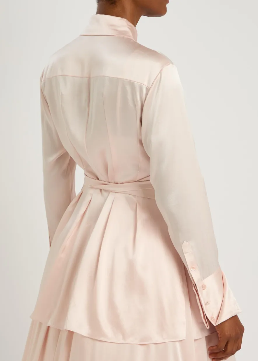 Honor embellished silk shirt