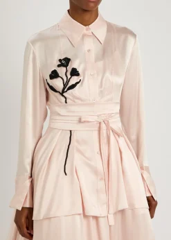 Honor embellished silk shirt