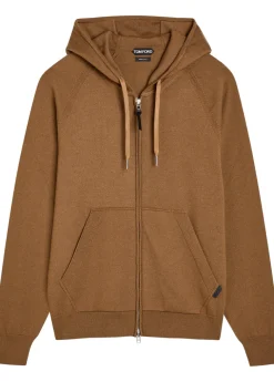 Hooded cashmere and wool-blend jumper