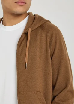 Hooded cashmere and wool-blend jumper