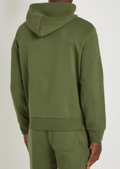 Hooded cotton-blend sweatshirt