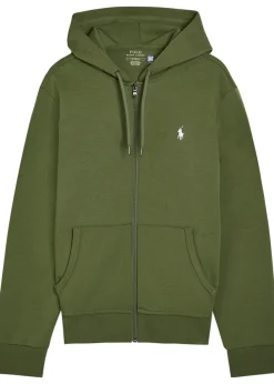 Hooded cotton-blend sweatshirt