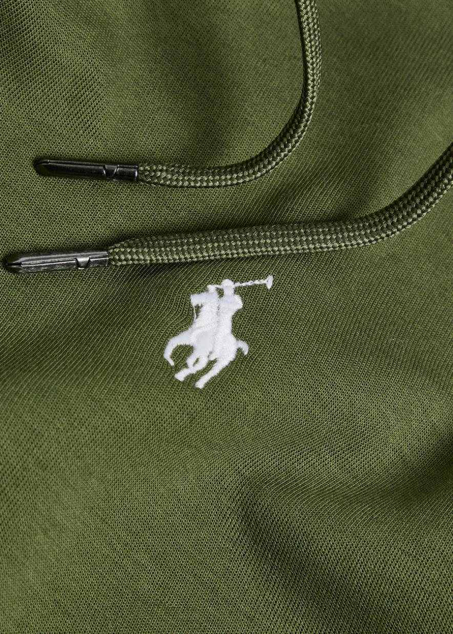 Hooded cotton-blend sweatshirt