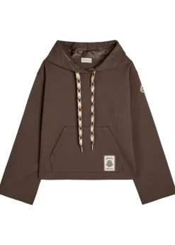 Hooded cotton-blend sweatshirt