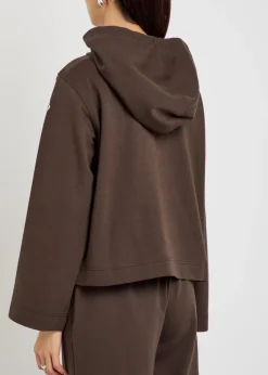 Hooded cotton-blend sweatshirt