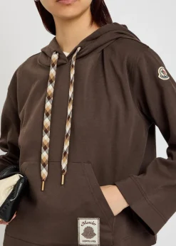 Hooded cotton-blend sweatshirt