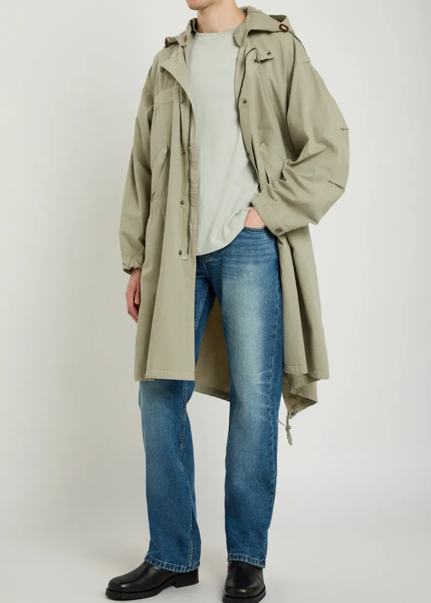 Hooded cotton parka coat