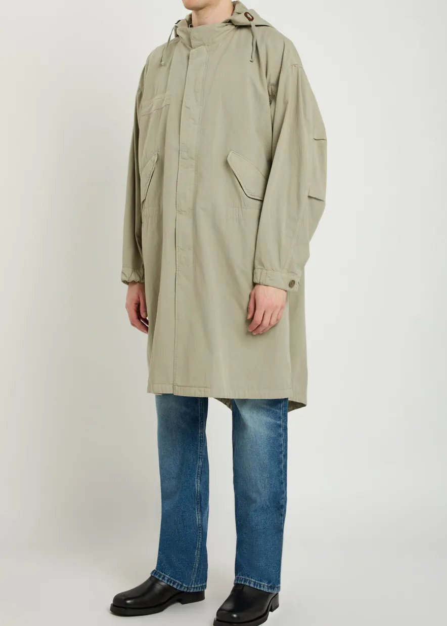 Hooded cotton parka coat