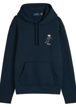 Hooded embroidered cotton-blend sweatshirt