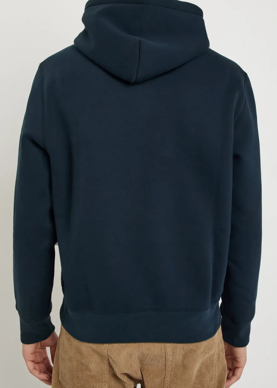Hooded embroidered cotton-blend sweatshirt