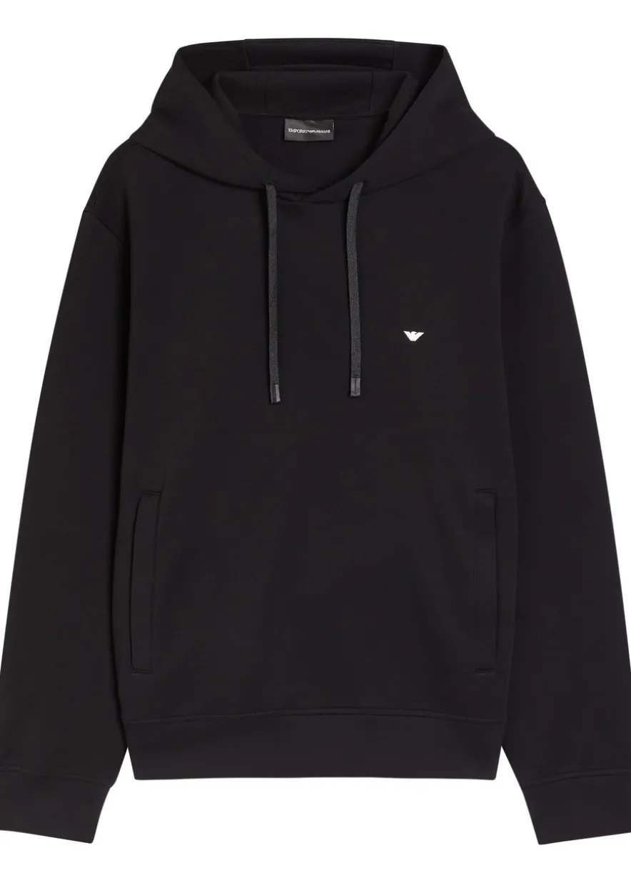 Hooded jersey sweatshirt