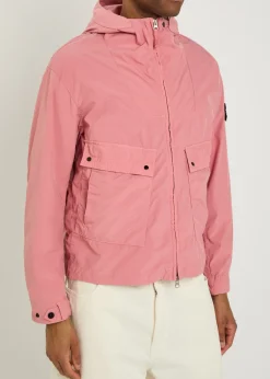 Hooded poplin jacket