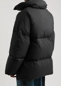 Hooded quilted shell jacket