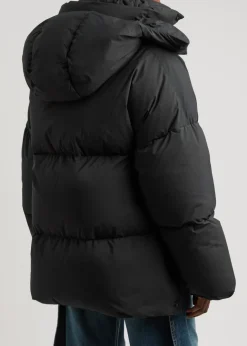 Hooded quilted shell jacket